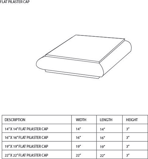 Flat Pilaster Cap