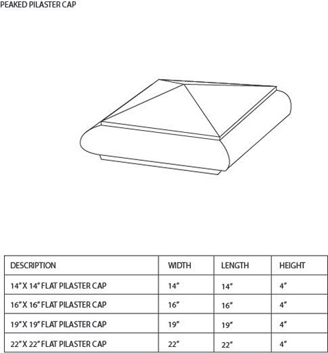 Peaked Pilaster Cap